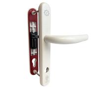 UAP Limited Uap High Security Signature External Door Handle Pair 243mm Long Backplate In Aluminium White
