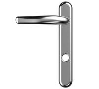 UAP Limited Uap High Security Signature Stainless Steel Short Backplate External Door Handles Pair 243mm Mirror Polished