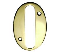 UAP Limited Uap House Number - 0 - Pvd Gold - Stainless Steel - Screw Fix - 3 Inch