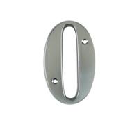 UAP Limited Uap House Number - 0 - Satin Chrome - 3 Inch
