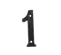 UAP Limited Uap House Number - 1 - Black Cast Iron - 4 Inch