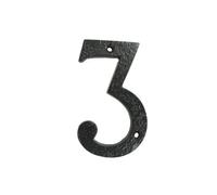 UAP Limited Uap House Number - 3 - Black Cast Iron - 4 Inch