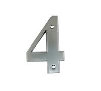 UAP Limited Uap House Number - 4 - Satin Chrome - 3 Inch