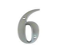 UAP Limited Uap House Number - 6 - Satin Chrome - 3 Inch