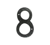 UAP Limited Uap House Number - 8 - Black Cast Iron - 4 Inch