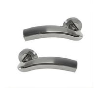 UAP Limited Uap Jade Dual Finish Polished/satin Chrome Internal Door Handles Pair- Premium Zinc Lever Design