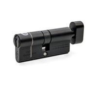 UAP Limited Uap Kitemarked 1 Star Thumbturn Euro Cylinder Lock With 3 Keys - Thumb Turn - Suitable For All Door Types - 40T/40 (80mm), Black
