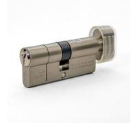 UAP Limited Uap Kitemarked 1 Star Thumbturn Euro Cylinder Lock With 3 Keys - Thumb Turn - Suitable For All Door Types - 30T/70 (100mm), Nickel