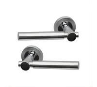 UAP Limited Uap Laser Dual Finish Polished/satin Chrome Internal Door Handles Pair- Premium Zinc Lever Design