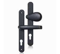 UAP Limited Uap Lever Pad Front Door Handles - All Door Types - 243mm Backplate - 92mm Pz Centres - Aluminium - Granite