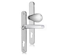 UAP Limited Uap Lever Pad Front Door Handles - All Door Types - 243mm Backplate - 92mm Pz Centres - Stainless Steel Mirror Polished