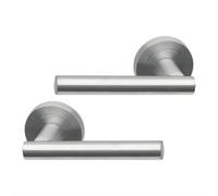 UAP Limited Uap Lynx Internal Door Handles Bathroom Pack With 75mm Lock Hinges Escutcheon Satin Chrome Polished