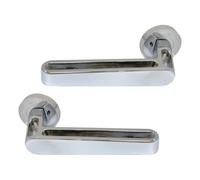 UAP Limited Uap Lyra Polished Chrome Internal Door Handles Pair- Premium Range Zinc Lever Design