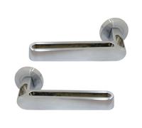 UAP Limited Uap Lyra Satin Chrome Internal Door Handles Pair- Premium Range Zinc Lever Design