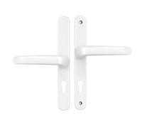 UAP Limited Uap Offset Lever Door Handles - All Door Types - 243mm Backplate - 62/92mm Pz Centres - White (Ral9016)