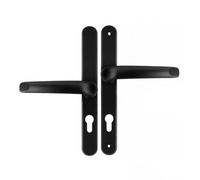 UAP Limited Uap Offset Lever Door Handles - All External Door Types - 243mm Backplate - 62/92mm Pz Centres - Black (Ral9004)