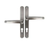 UAP Limited Uap Offset Lever Door Handles - All External Door Types - 243mm Backplate - 62/92mm Pz Centres - Satin Stainless Steel