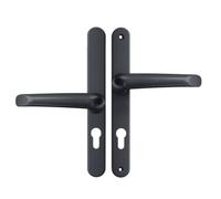 UAP Limited Uap Offset Lever Door Handles - All External Door Types - 243mm Backplate - 62/92mm Pz Centres - Grey (Ral7016)