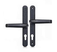 UAP Limited Uap Offset Lever Door Handles - All External Door Types - 243mm Backplate - 62/92mm Pz Centres - Aluminium - Granite
