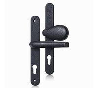 UAP Limited Uap Offset Lever Pad Door Handles - All External Door Types - 243mm Backplate - 62/92mm Pz Centres - Aluminium - Granite