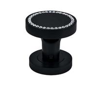 UAP Limited Uap Oro&oro Azore Swarovski Round Mortice Knob - Black