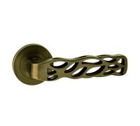 UAP Limited Uap Oro & Oro - Bee Lever - Round Rose Matt Antique Door Handle - Internal Doors - Easy Installation With Bolt-Through Fixing