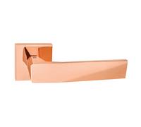 UAP Limited Uap Oro & Oro - Diamond Lever - Square Rose - Rose Gold Door Handle - Internal Doors Easy Installation - Bolt-Through Fixing