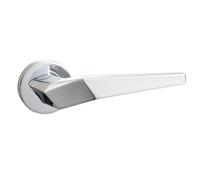 UAP Limited Uap Oro & Oro - Skywalker Lever - Round Rose Chrome Plated Door Handle For Internal Doors - Easy Installation
