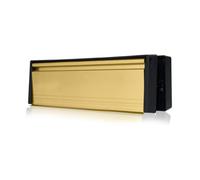 UAP Limited Uap Petit 10" Pvd Gold Finish Stainless Steel Draught Proof Letterbox For Upvc Composite And Wooden Doors 20 To 40mm