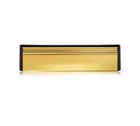 UAP Limited Uap Petit Master 10" Gold Finish Aluminium Draught Proof Letterbox For Wooden, Composite & Upvc Doors 40 To 80mm