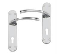 UAP Limited Uap Scimitar Chrome Internal Door Handles Pair- Lever On Backplate Lock Set