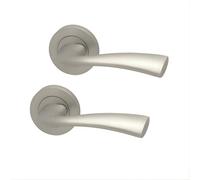 UAP Limited Uap Scimitar Satin Chrome Internal Door Handles Pair- Premium Range Zinc Round Rose Lever Design