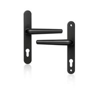 UAP Limited Uap Signature External Door Handles Pair 243mm Backplate In Aluminium For Upvc, Composite And Timber Doors Black