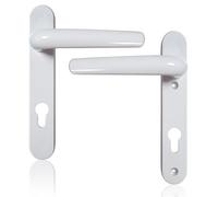 UAP Limited Uap Signature Short Backplate 219mm Aluminium External Door Handles Pair For Upvc, Composite And Timber Doors White