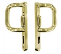 UAP Limited Uap Sliding Patio Door Handles - Pair - Comfortable Grip - Contemporary - 219 X 30mm Backplate - Stainless Steel - Pvd Gold