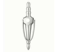 UAP Limited Uap Slimline Victorian Urn 8" Stainless Steel Door Knocker With Spyhole And Hidden Fixing In Satin Silver Finish