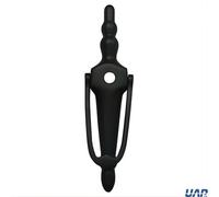 UAP Limited Uap Slimline Victorian Urn Door Knocker 8" Black Finish With Spyhole And Bolt Fix Fittings