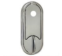 UAP Limited Uap Stadium Modern Door Knocker Chrome Finish With Spyhole And Magnetic Closure