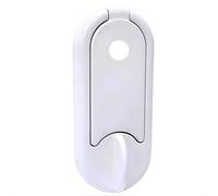 UAP Limited Uap Stadium Modern Door Knocker White Finish With Spyhole And Magnetic Closure