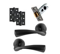 UAP Limited Uap Truro Internal Door Handle Set - Sleek Lever On Rose - Complete Latch Pack - Metal Grey