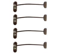 UAP Limited Uap Window Restrictor With Key - Window Safety Locks - 20Cm Cable - All Types Of Windows - 4 Locks - Brown