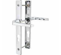 UAP Limited Upvc Hoppe Ferco Lever On Backplate Door Handle Pair For Double Glazed Door 200mm Silver