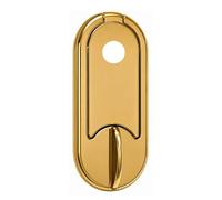 UAP PVD Gold Door Knocker for Front Door, Modern Stadium Knocker with Spy Hole, Hidden Fixings, Magnetic Close, 5.5 Inch Door Knocker for UPVC, Composite & Wooden Doors