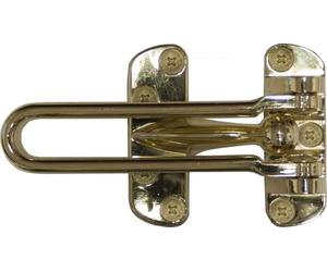 UAP Robust Door Restrictor & Lock for UPVC Doors - Solid Bar Door Stop with Easy-Grip Design for Limited Mobility - Chain-Free Safety Guard, Door Chain Alternative (Polished Brass)