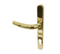 UAP Stainless Steel Door Handle 243mm Long Backplate in PVD Gold