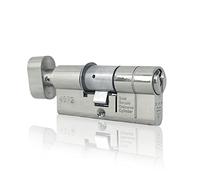 UAP Thumb Turn Euro Cylinder Lock - 3* Kitemarked Euro Cylinder - Door Barrel Lock with 5 Keys Suitable for All Doors - Anti-Snap, Bump, Drill (80mm 40/40) (Polished Chrome)