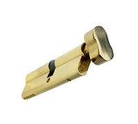 UAP TL Thumb Turn Euro Cylinder Door Lock with 3 Keys - Budget Door Barrel Lock for Home Protection - Cylinder with Advanced Protection, Suitable for All Doors (80mm 40/40) (Brass)
