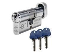 UAP TS007 3 Star Euro Cylinder Thumbturn Lock, Chrome, 55/55T (110mm)