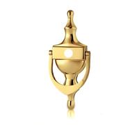 UAP Victorian Urn Door Knocker 6 Inch with Spy Hole for Front Door with Universal and Self Adhesive Fixings in PVD Gold