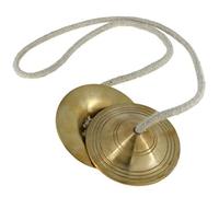 UAPAN Metal Craft Brass Manjeera Traditional Instrument Indian Music hand Cymbal (3 Inches, Pair)